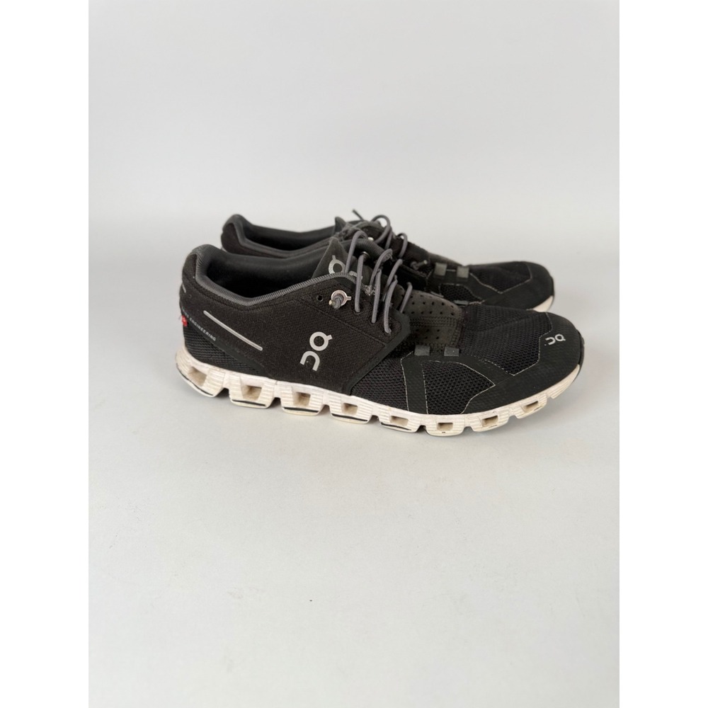 On Cloud Women Black White Running Shoes Sneakers W8 Low Top Mesh CloudTec